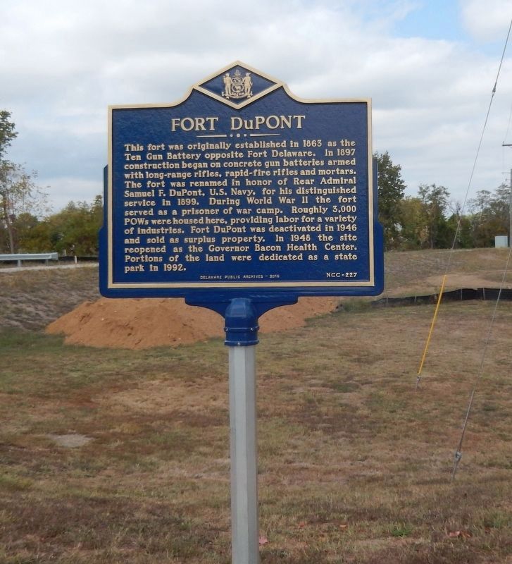 Nearby Fort DuPont Historical Marker image. Click for full size.