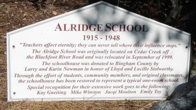 Alridge School Marker image. Click for full size.