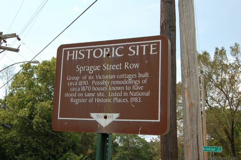 Sprague Street Row Marker. Click for full size. Sprague Street Row Marker image. Click for full size.
