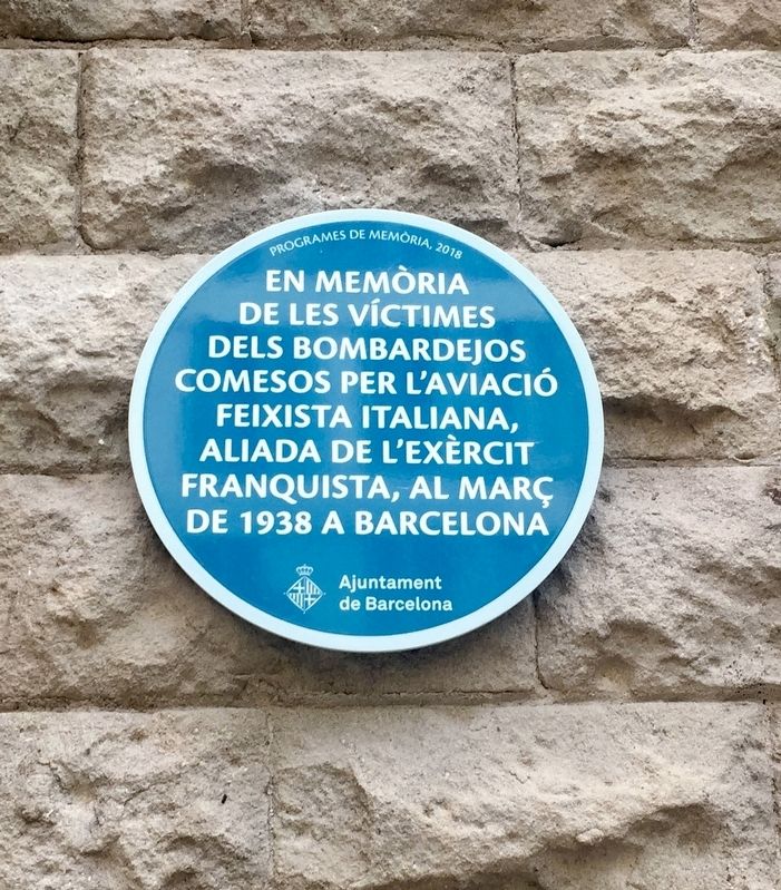 Memorial to the Victims of the Bombing of March 1938 Marker image. Click for full size.
