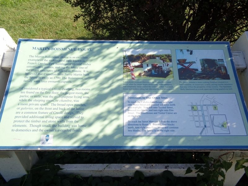 Martin-Boismenue House Marker. Click for full size. Martin-Boismenue House Marker image. Click for full size.