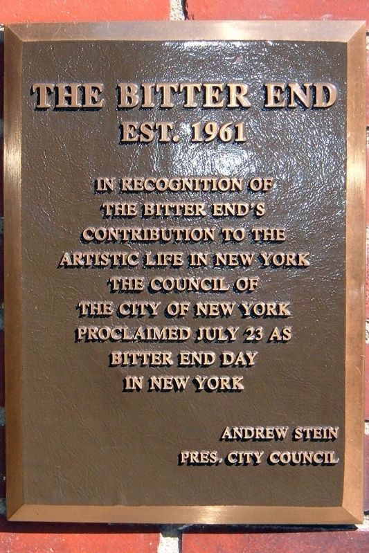 The Bitter End Marker. Click for full size. The Bitter End Marker image. Click for full size.