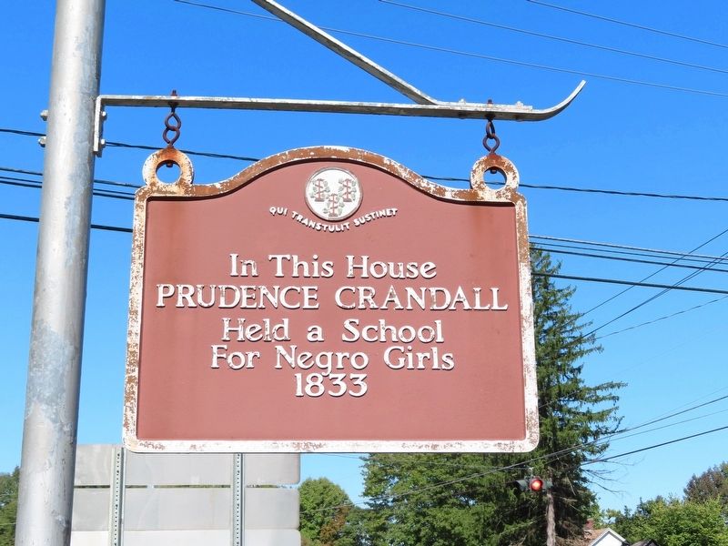 Prudence Crandall School Marker. Click for full size. Prudence Crandall School Marker image. Click for full size.