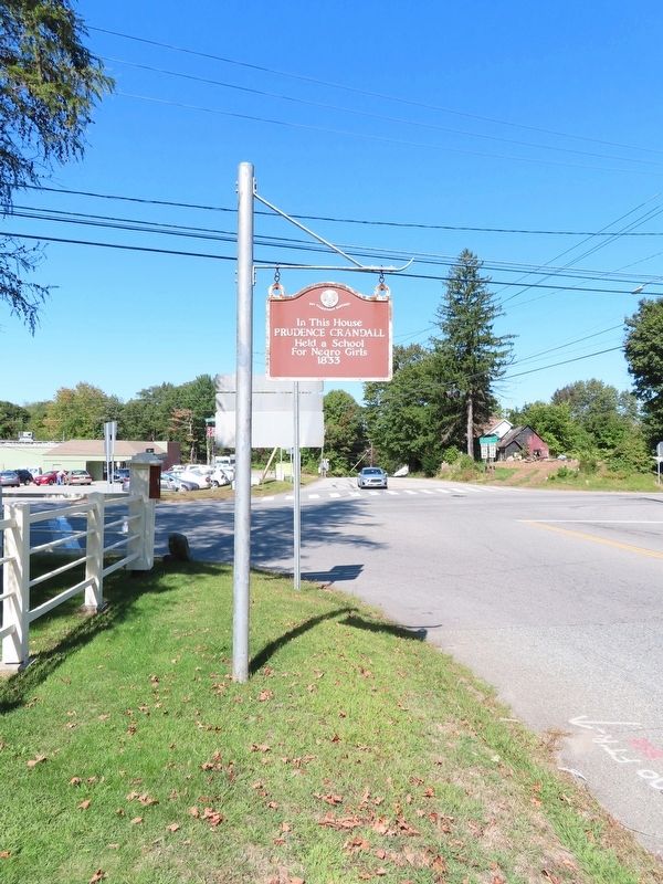 Prudence Crandall School Marker. Click for full size. Prudence Crandall School Marker image. Click for full size.