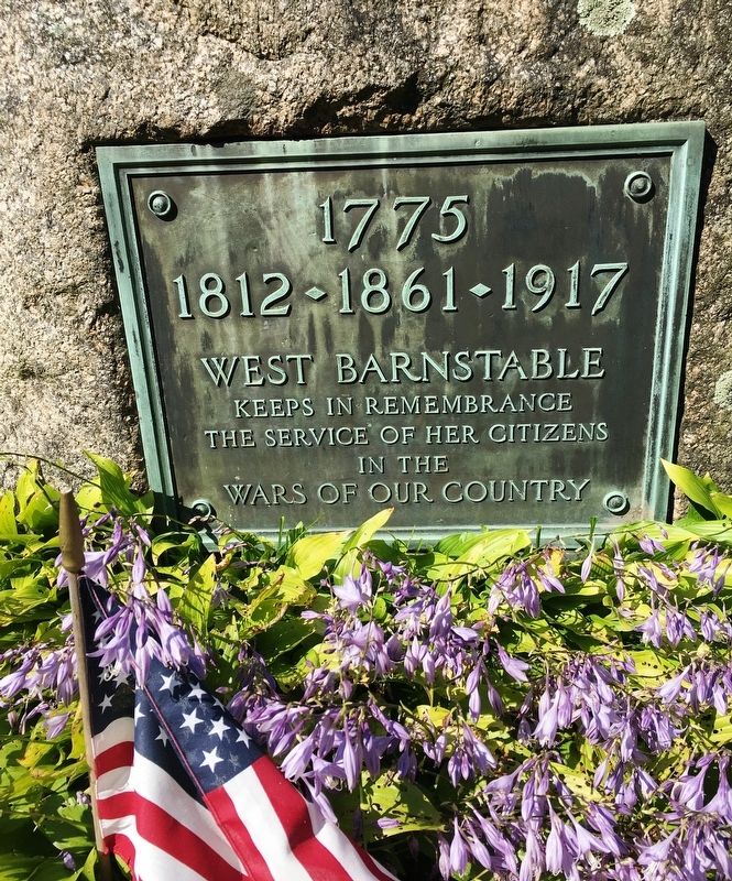 West Barnstable War Memorial. Click for full size. West Barnstable War Memorial image. Click for full size.