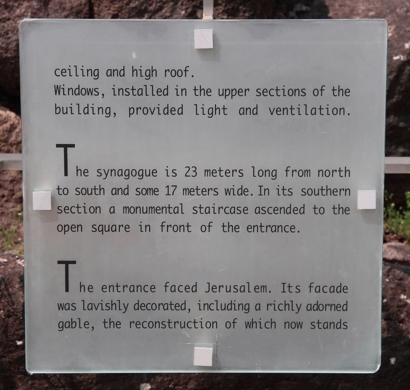 The Synagogue Marker. Click for full size. The Synagogue Marker image. Click for full size.
