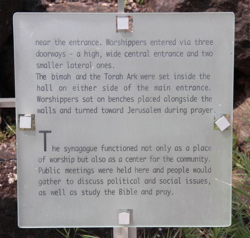 The Synagogue Marker. Click for full size. The Synagogue Marker image. Click for full size.