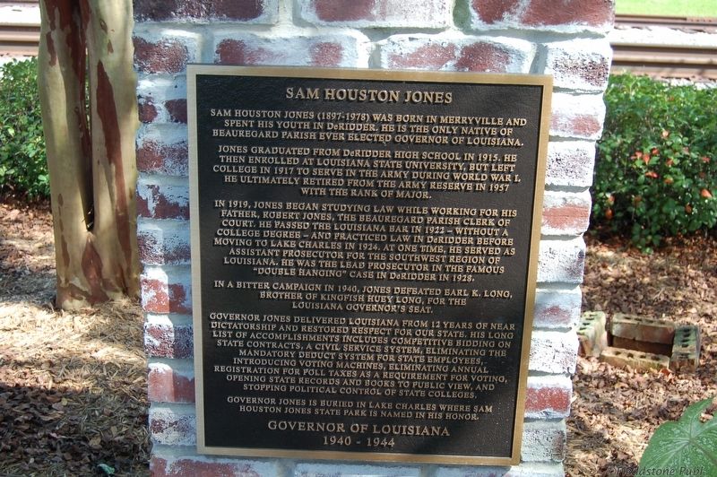Sam Houston Jones Marker image. Click for full size.