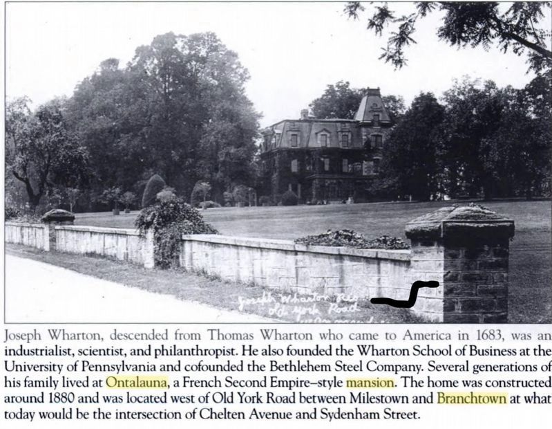 Melmar Marble Pergola relocated from Joseph Wharton�s Ontalauna Mansion image. Click for full size.