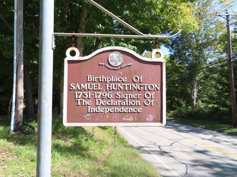 Samuel Huntington Birthplace Marker image. Click for full size.