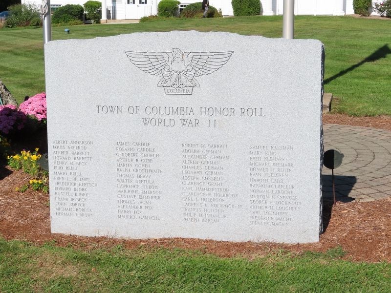 Town of Columbia Honor Roll image. Click for full size.