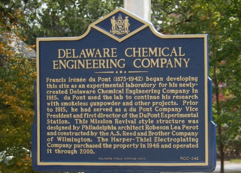 Delaware Chemical Engineering Company Marker image. Click for full size.