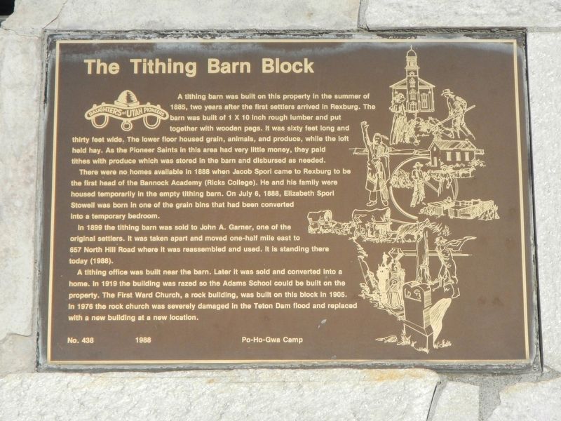 The Tithing Barn Block Marker image. Click for full size.