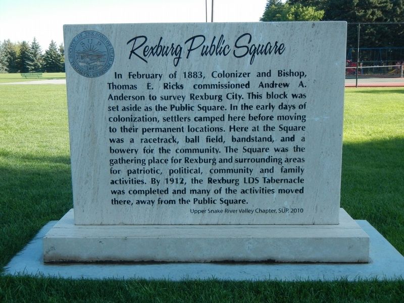 Rexburg Public Square Marker image. Click for full size.