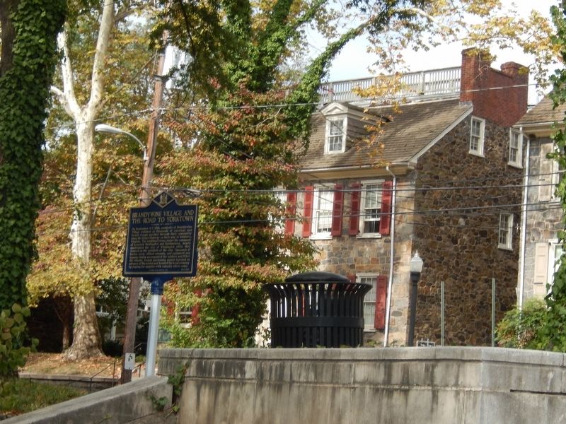 Brandywine Village and the Road to Yorktown Marker image. Click for full size.