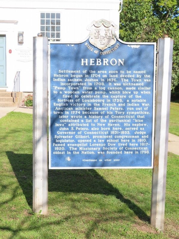 Hebron Marker image. Click for full size.