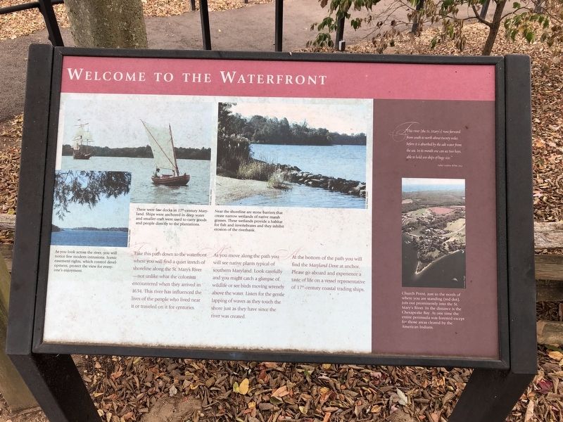 Welcome to the Waterfront Marker image. Click for full size.