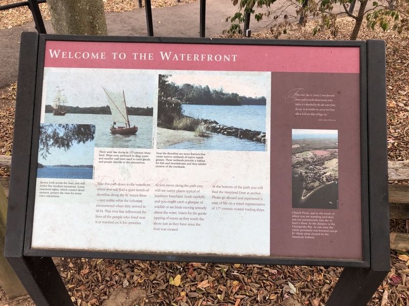 Welcome to the Waterfront Marker. Click for full size. Welcome to the Waterfront Marker image. Click for full size.