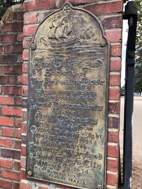 The Gift of the Society of the Ark and the Dove Marker. Click for full size. The Gift of the Society of the Ark and the Dove Marker image. Click for full size.