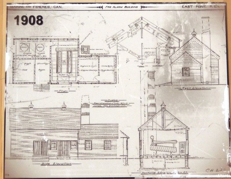 Marker detail: 1908 Construction Plans. Click for full size. Marker detail: 1908 Construction Plans image. Click for full size.