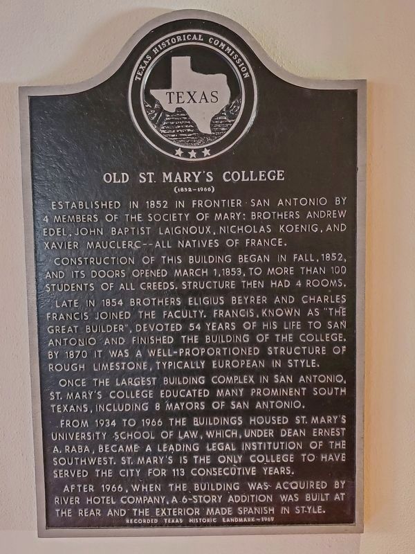 Old St. Mary's College Marker Duplicate image. Click for full size.