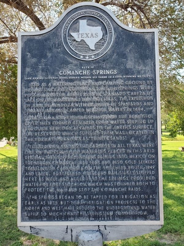 Site of Comanche Springs Marker image. Click for full size.