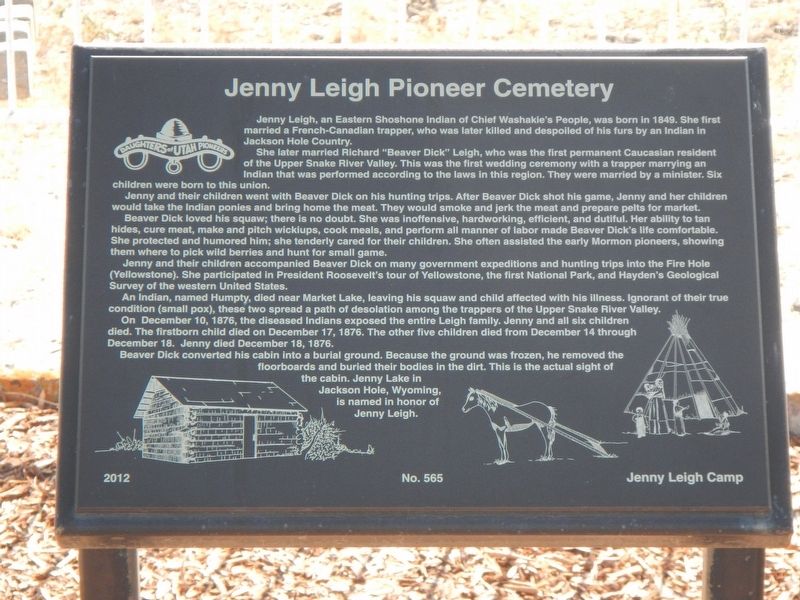 Jenny Leigh Pioneer Cemetery Marker image. Click for full size.