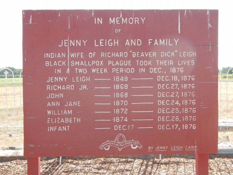 Jenny Leigh Pioneer Cemetery Marker image. Click for full size.