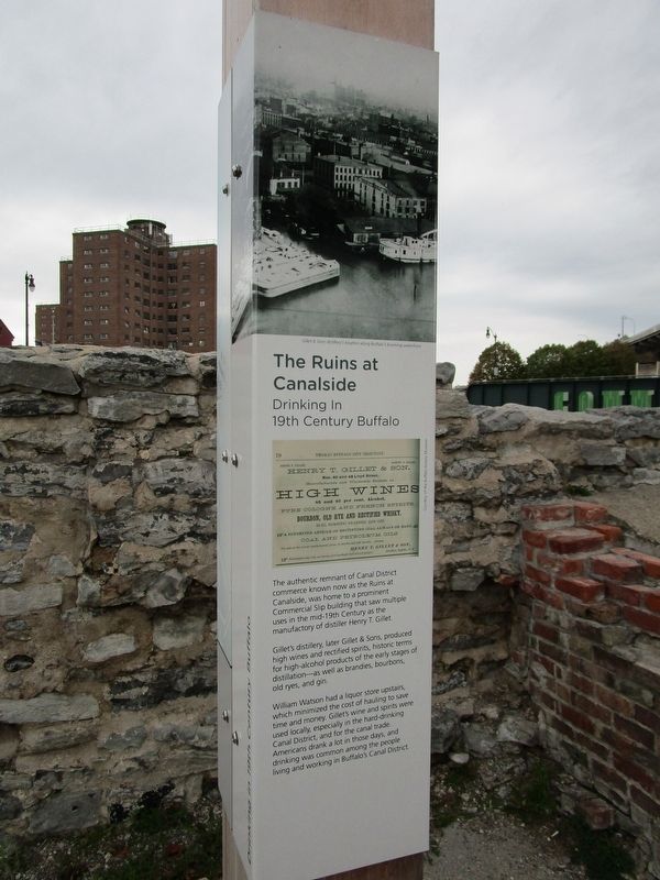 The Ruins at Canalside Marker. Click for full size. The Ruins at Canalside Marker image. Click for full size.