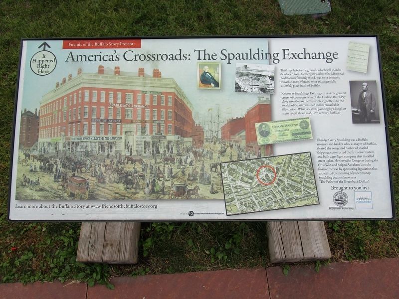 America's Crossroads: The Spaulding Exchange Marker image. Click for full size.