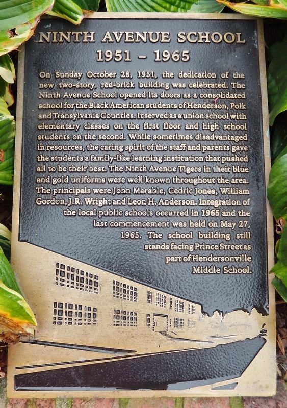 Ninth Avenue School Marker image. Click for full size.