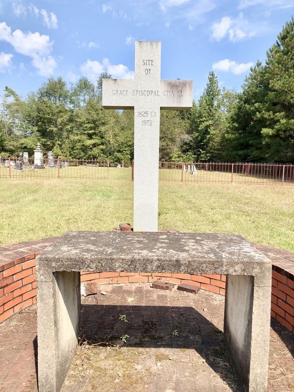 Cross shows site of Grace Episcopal Church.. Click for full size. Cross shows site of Grace Episcopal Church. image. Click for full size.