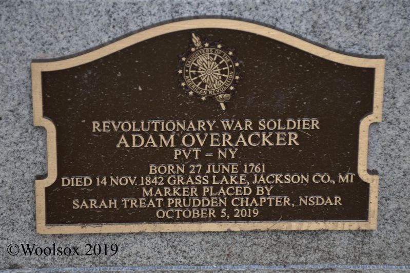 Adam Overacker - Revolutionary War Soldier Marker image. Click for full size.