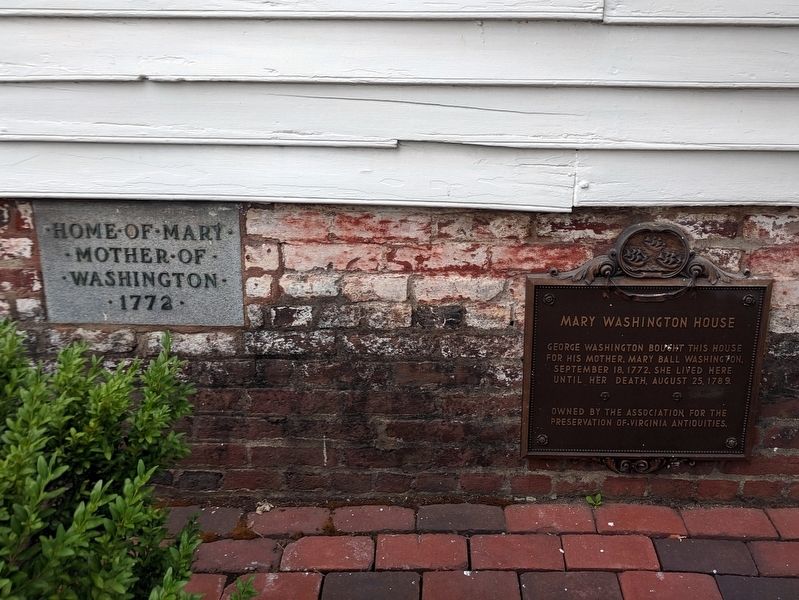 Mary Washington House Marker. Click for full size. Mary Washington House Marker image. Click for full size.