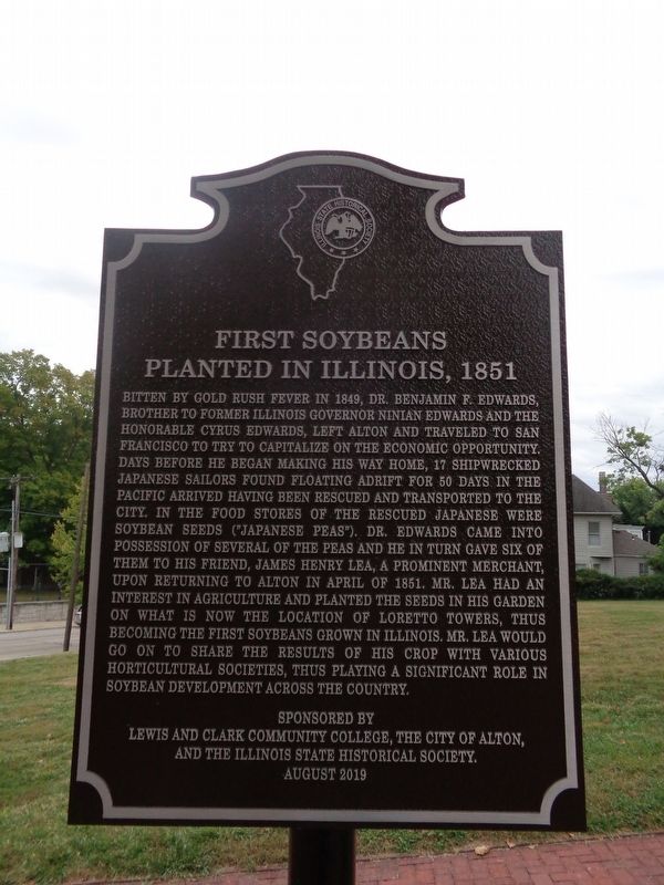 First Soybeans Planted in Illinois, 1851 Marker image. Click for full size.