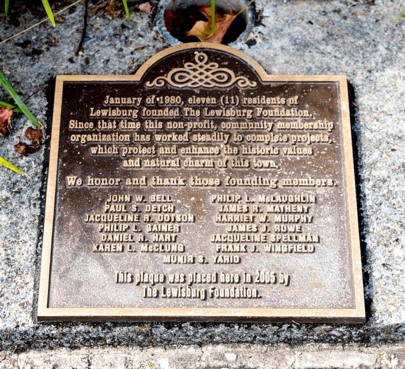 The Lewisburg Foundation Marker image. Click for full size.