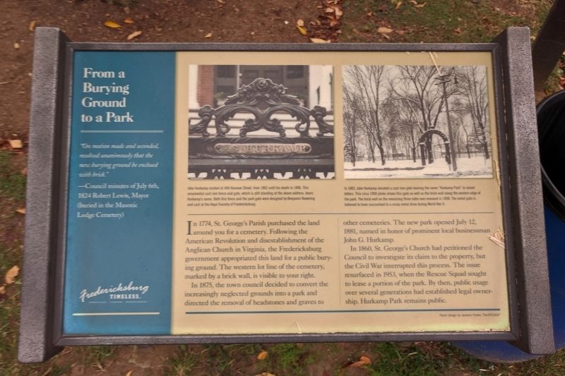 From a Burying Ground to a Park Marker. Click for full size. From a Burying Ground to a Park Marker image. Click for full size.