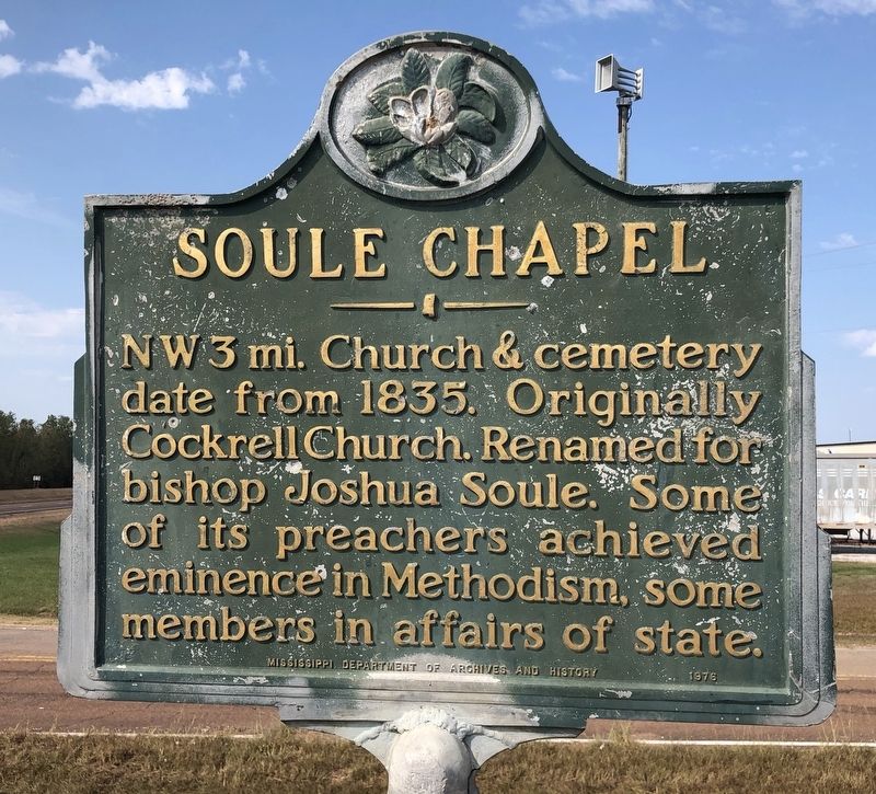 Soule Chapel Marker. Click for full size. Soule Chapel Marker image. Click for full size.