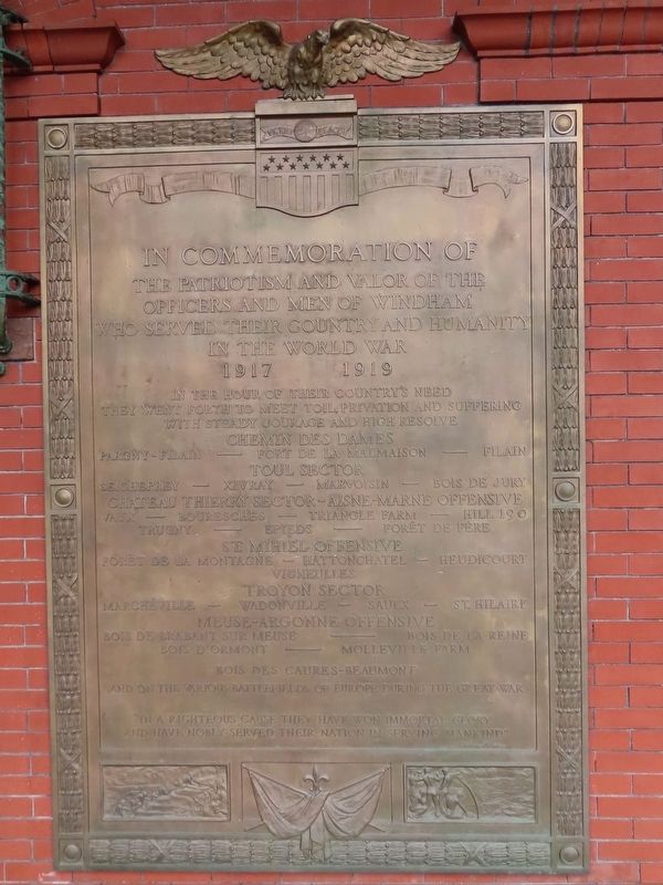 Windham World War I Monument image. Click for full size.