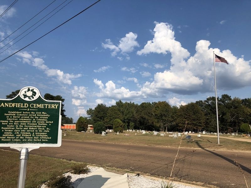 View from marker at portion of cemetery across the street. image. Click for full size.