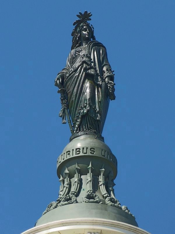 Clark Mills' Statue of Freedom atop the Capitol Dome in Washington, DC image. Click for full size.