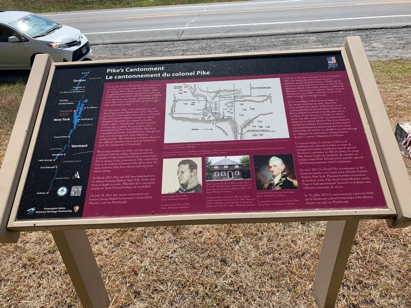 Pike�s Cantonment Marker image. Click for full size.