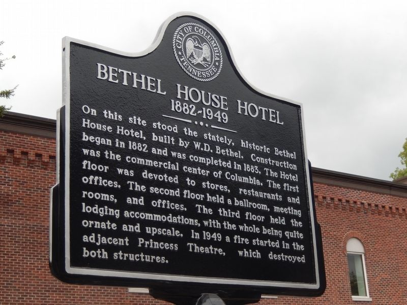 Bethel House Hotel Marker image. Click for full size.