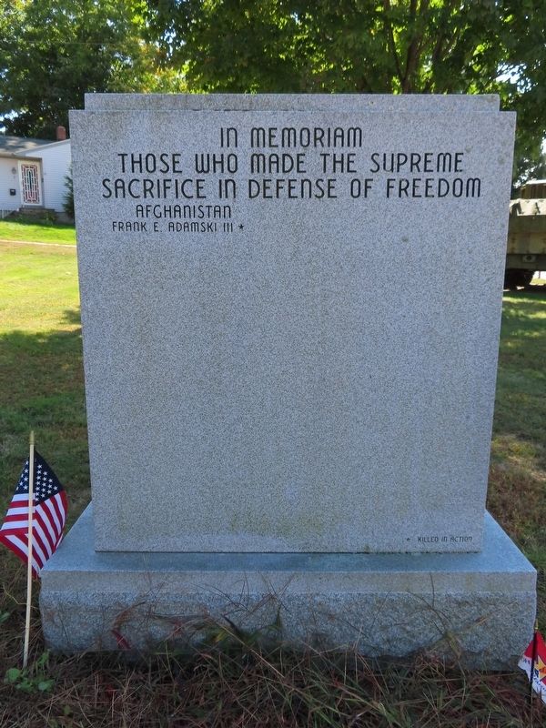 Plainfield Veterans Memorial. Click for full size. Plainfield Veterans Memorial image. Click for full size.