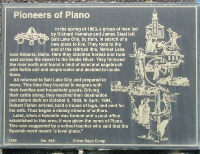 Pioneers of Plano Marker. Click for full size. Pioneers of Plano Marker image. Click for full size.