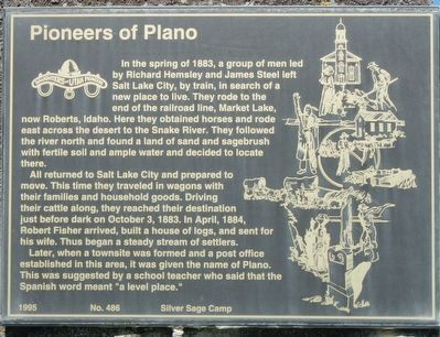 Pioneers of Plano Marker image. Click for full size.