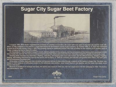 Sugar City Sugar Beet Factory Marker image. Click for full size.