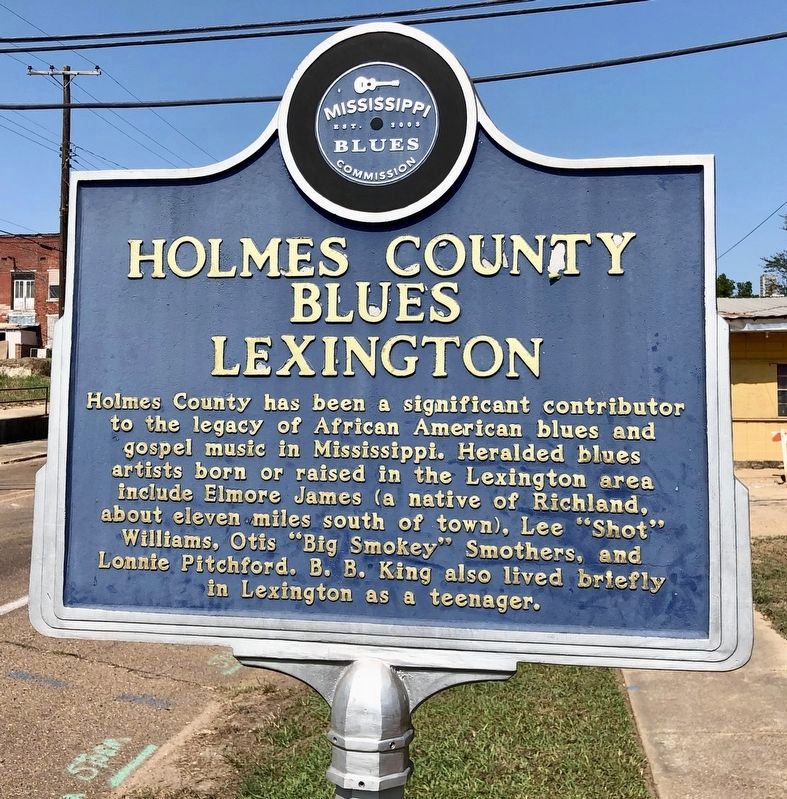 Holmes County Blues Lexington Marker (front) image. Click for full size.