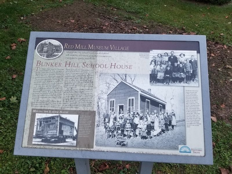 Bunker Hill School House Marker image. Click for full size.