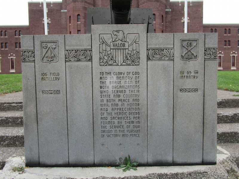 106 Field Artillery & 65 Infantry Memorial image. Click for full size.